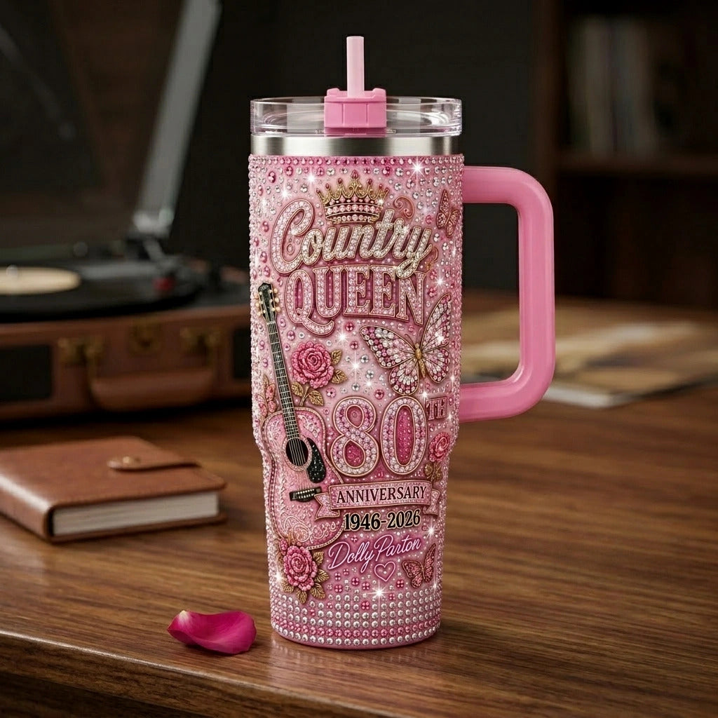 Dolly Parton Music Custom Stanley Cup Tumbler V4