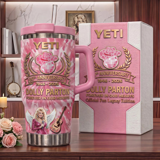 Dolly Parton Music Custom Stanley Cup Tumbler V10