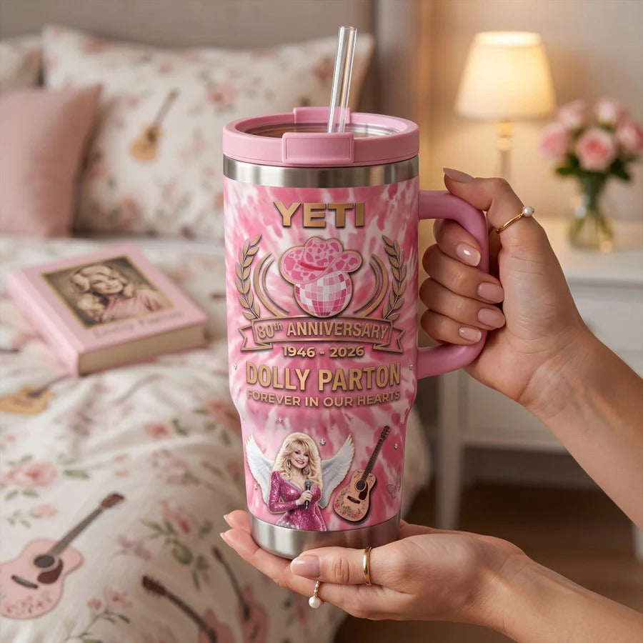 Dolly Parton Music Custom Stanley Cup Tumbler V10