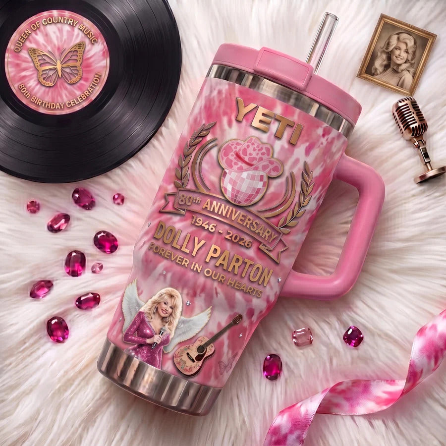 Dolly Parton Music Custom Stanley Cup Tumbler V10
