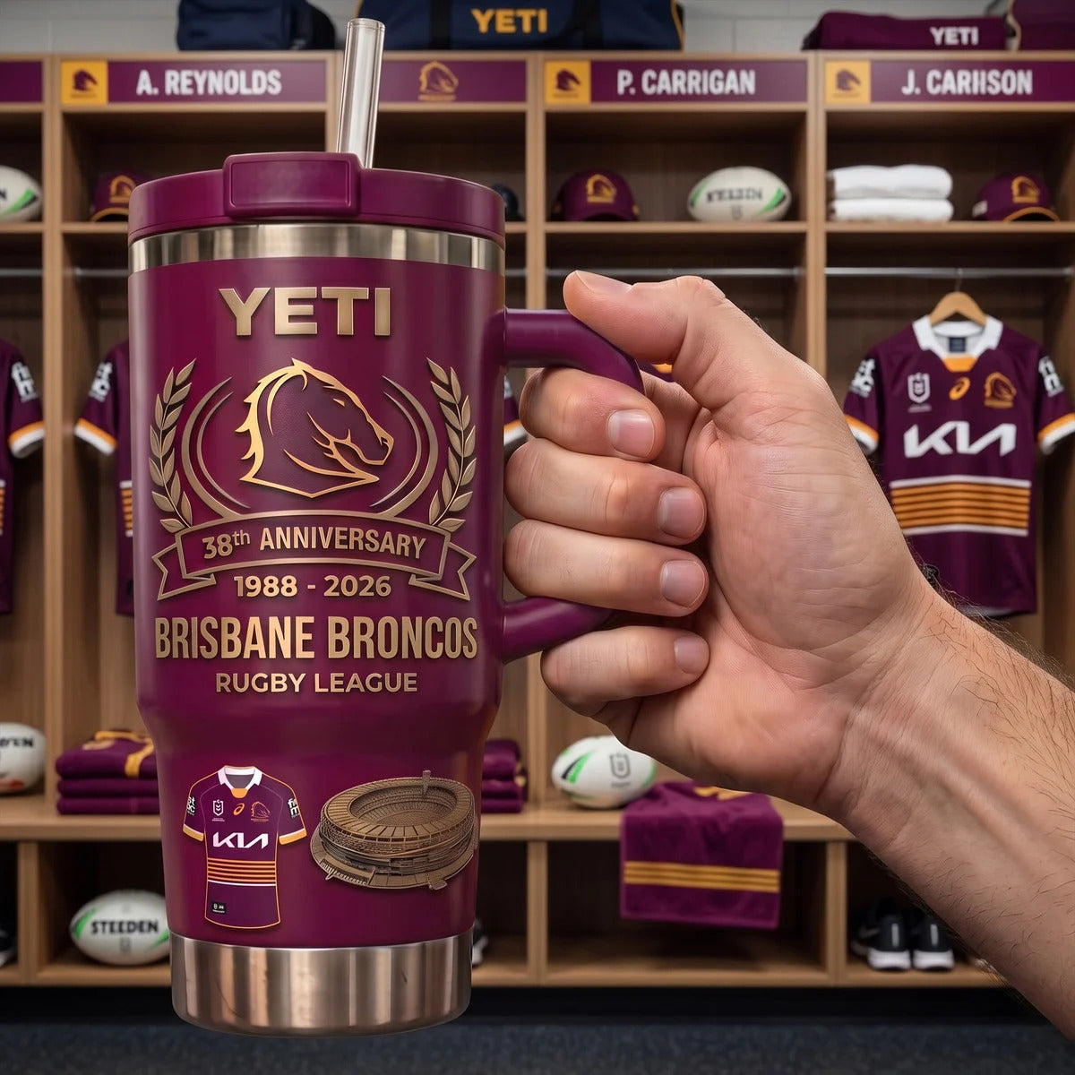 Brisbane Broncos Anniversary Tumbler V2