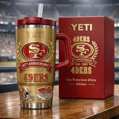 SF 49ers Anniversary Tumbler