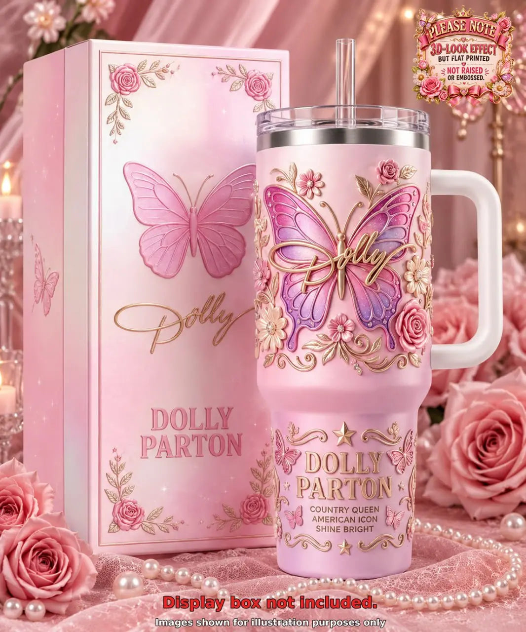 Dolly Parton Music Custom Stanley Cup Tumbler V12