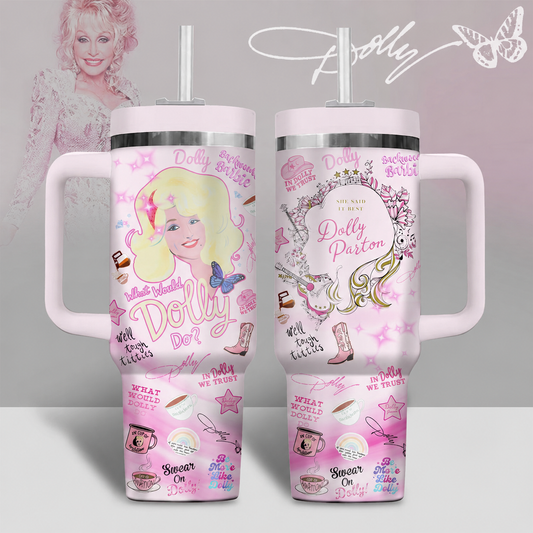 Dolly Parton Music Custom Stanley Cup Tumbler V6