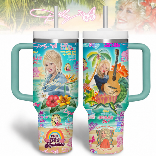 Dolly Parton Music Custom Stanley Cup Tumbler V8