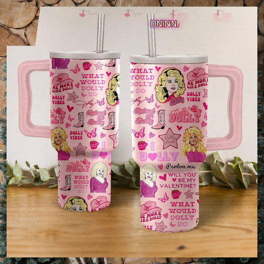 Dolly Parton Music Custom Stanley Cup Tumbler V9