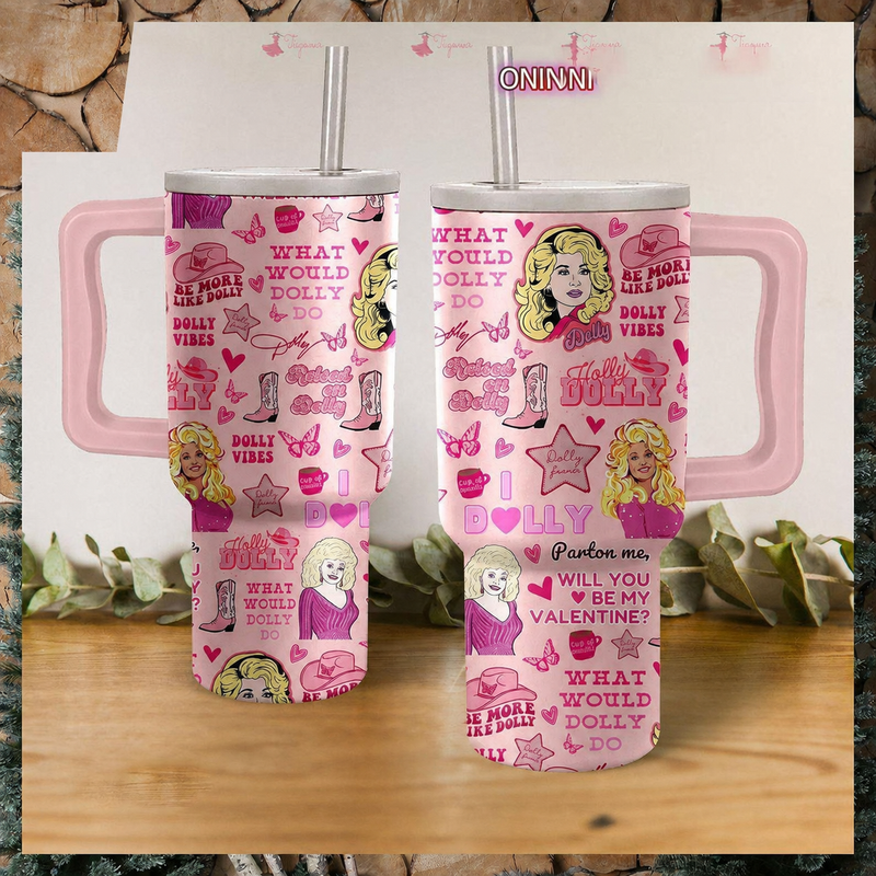 Dolly Parton Music Custom Stanley Cup Tumbler V9
