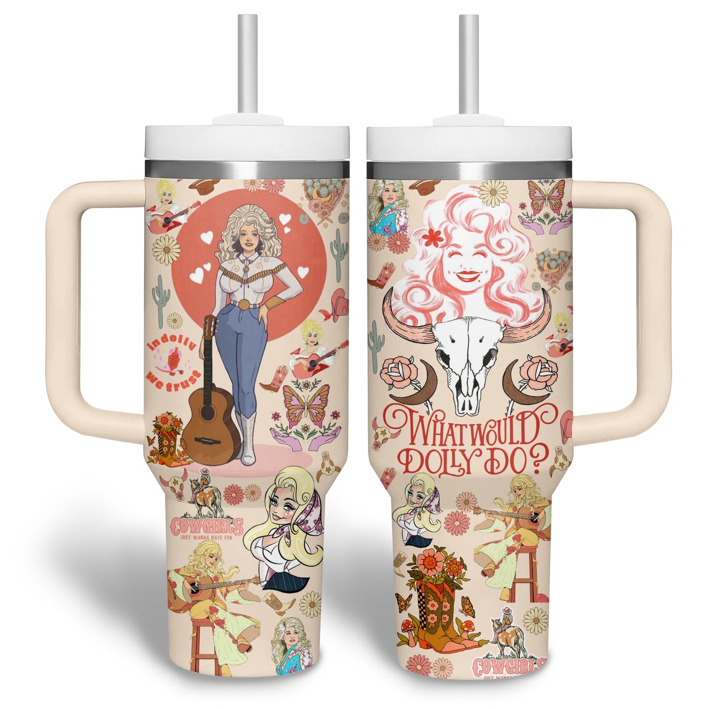 Dolly Parton Music Custom Stanley Cup Tumbler