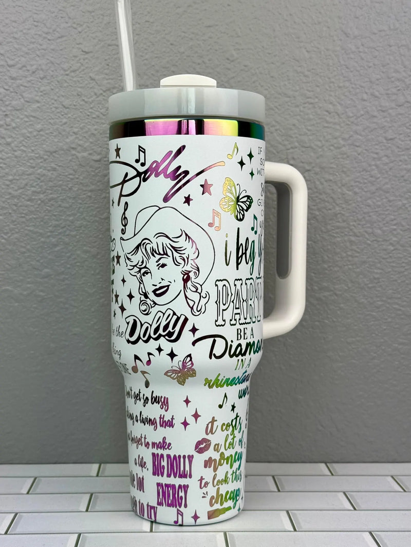 Dolly Parton Music Custom Stanley Cup Tumbler V5